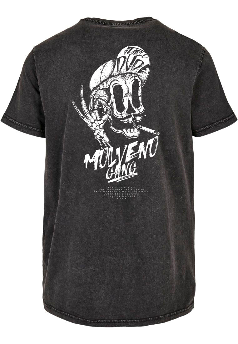 BB Motocrew/Motorrad Molveno Gang Tee Herren Acid Washed