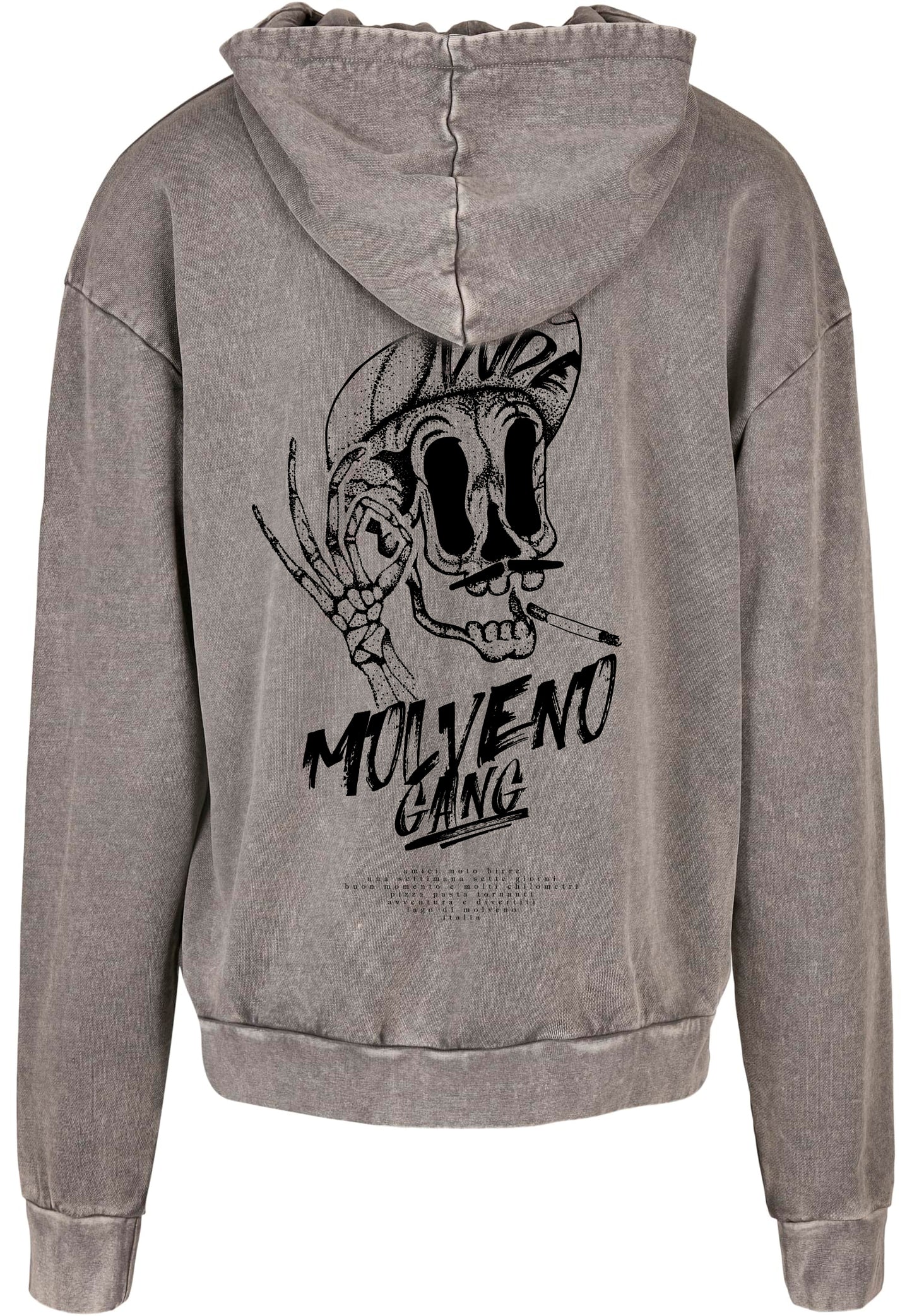 BB Motocrew Motorrad Biker Molveno Gang Oversize Hoody Herren Acid Washed