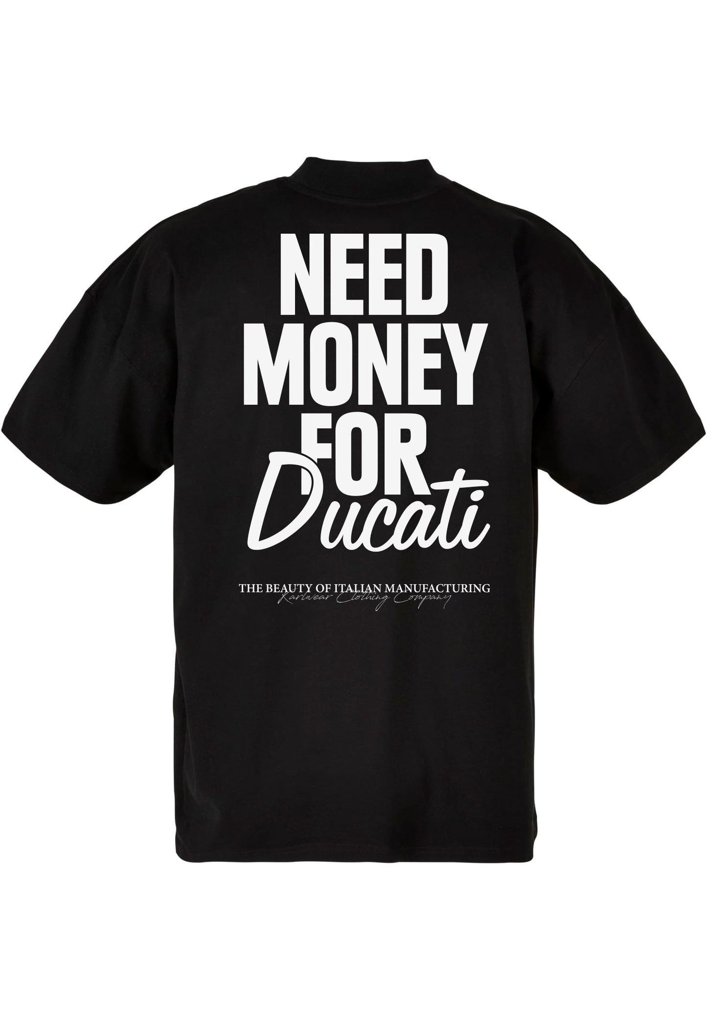 Motocrew/Motorrad Biker Oversize Shirt Herren NEED MONEY Duc Edt. BLACK
