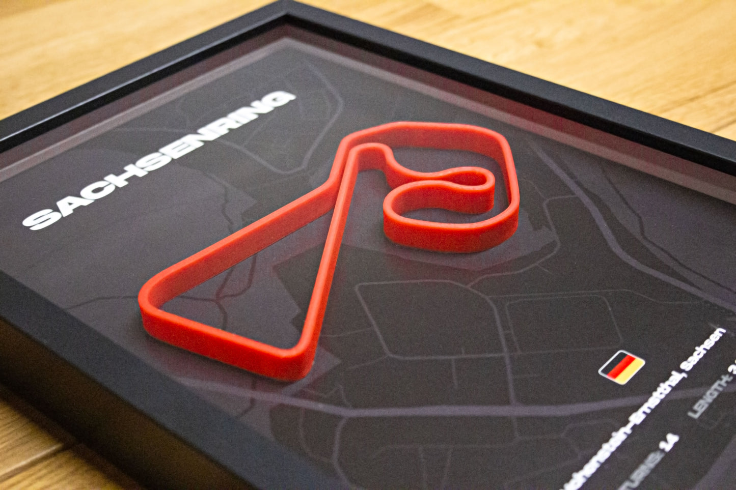 Racetrack SACHSENRING Grand Prix - Artwork 3D printed Racetrack Poster