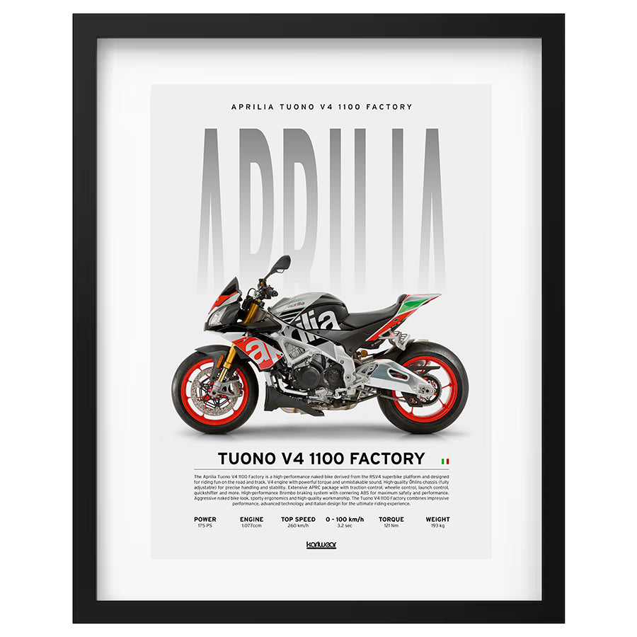 Aprilia Tuono V4 1100 Factory - Artwork Poster Print