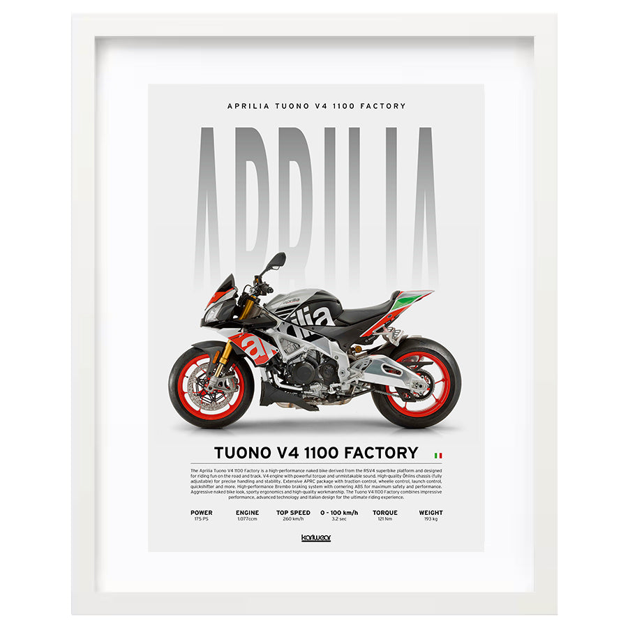Aprilia Tuono V4 1100 Factory - Artwork Poster Print