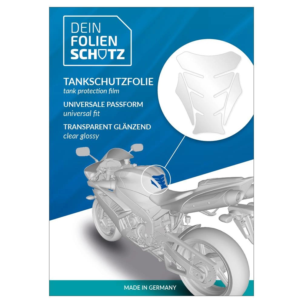 DEIN FOLIENSCHUTZ - Motorrad Tankschutzfolie Uni Glossy Komplettset für Bikes