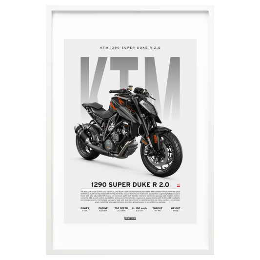 KTM 1290 Super Duke R 2.0 - Artwork Poster Print