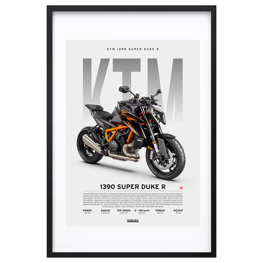 KTM 1390 Super Duke R - Artwork Poster Print