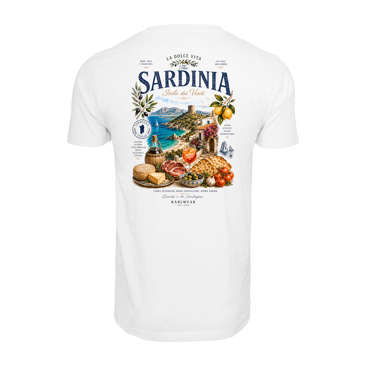 SARDINIA SOCIAL CLUB - White Tee