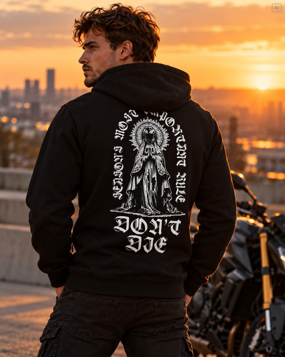 Motocrew/Motorrad Biker Heavy Hoodie Herren Most Important Rule