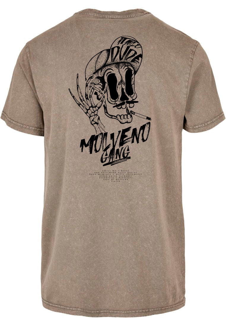 BB Motocrew/Motorrad Molveno Gang Tee Herren Acid Washed