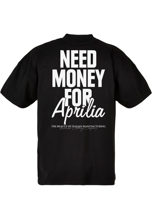 Motocrew/Motorrad Biker Oversize Shirt Herren NEED MONEY Prilia Edt. BLACK