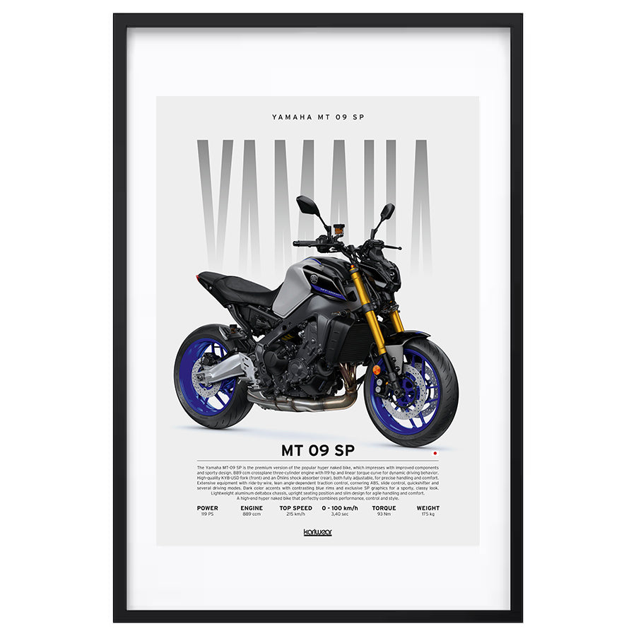 Yamaha MT 09 SP RN69 - Artwork Poster Print